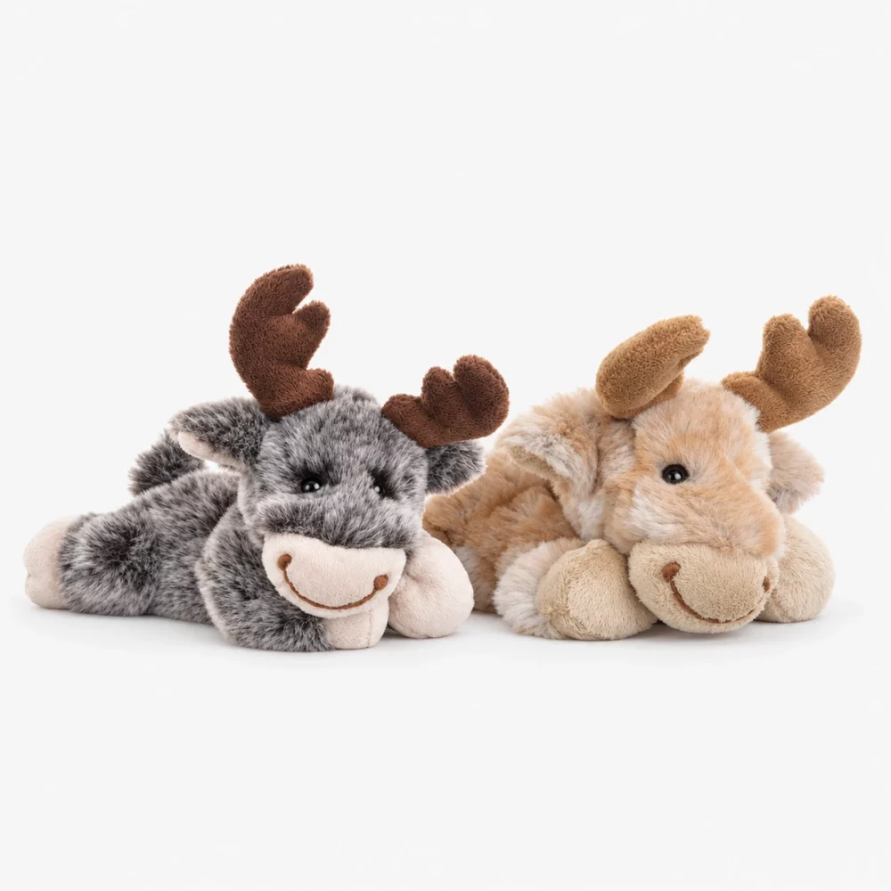 moose-hero Egil moose soft toy from Bukowski in grey and brown, 18 cm
