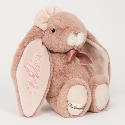 Powder pink rabbit with name - Kanina